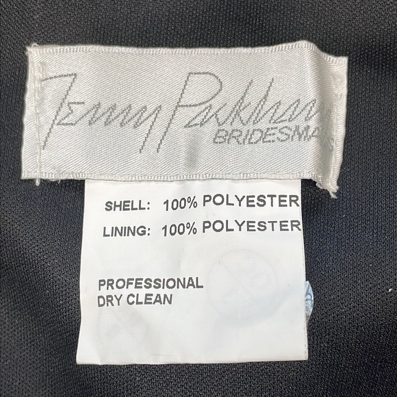 NWT Jenny Packham Chiffon Rhinestone Strap Short Bridesmaid Dress Black JP1024 - Picture 10 of 12